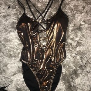 One piece BRONZE bathing suit